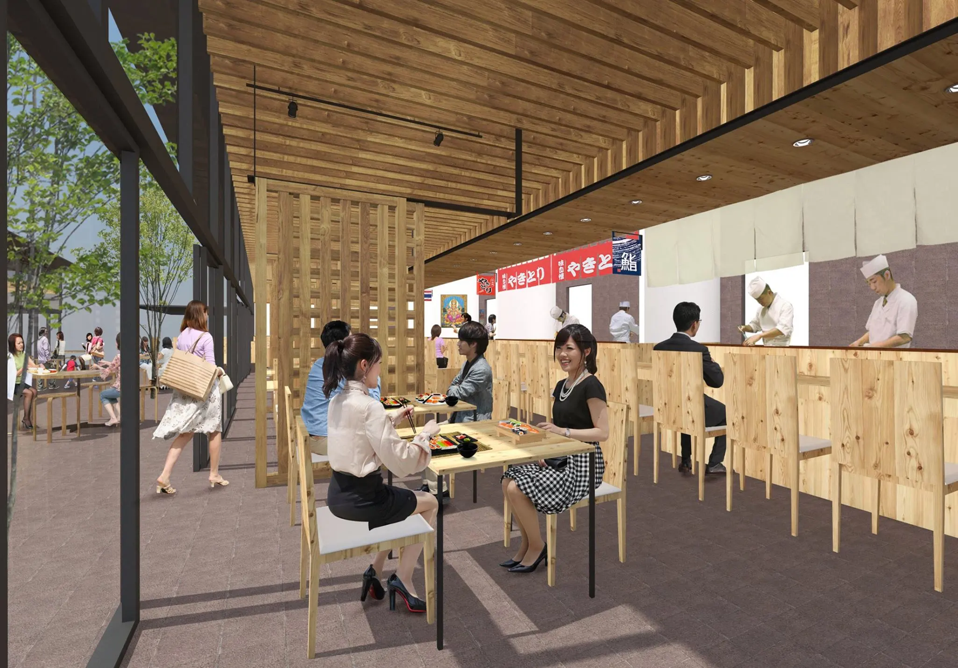 あぶらつ食堂(屋台村)完成イメージ