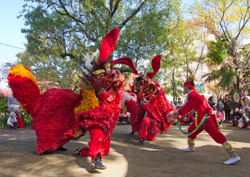妙見祭の獅子舞