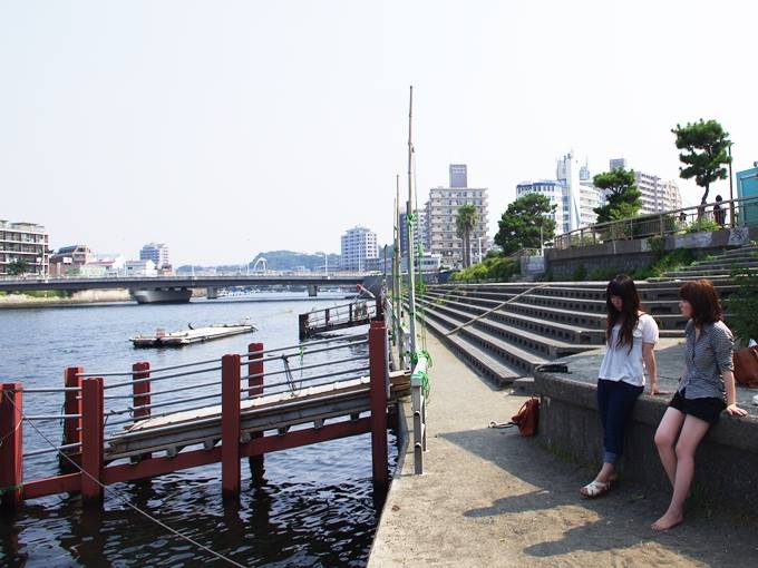 江ノ島でのインタビュー風景