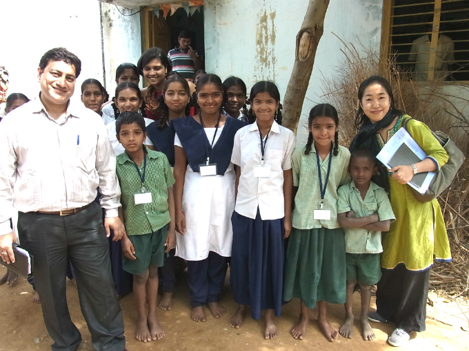 セーブ・ザ・チルドレンと実施するインド教育支援の学校で