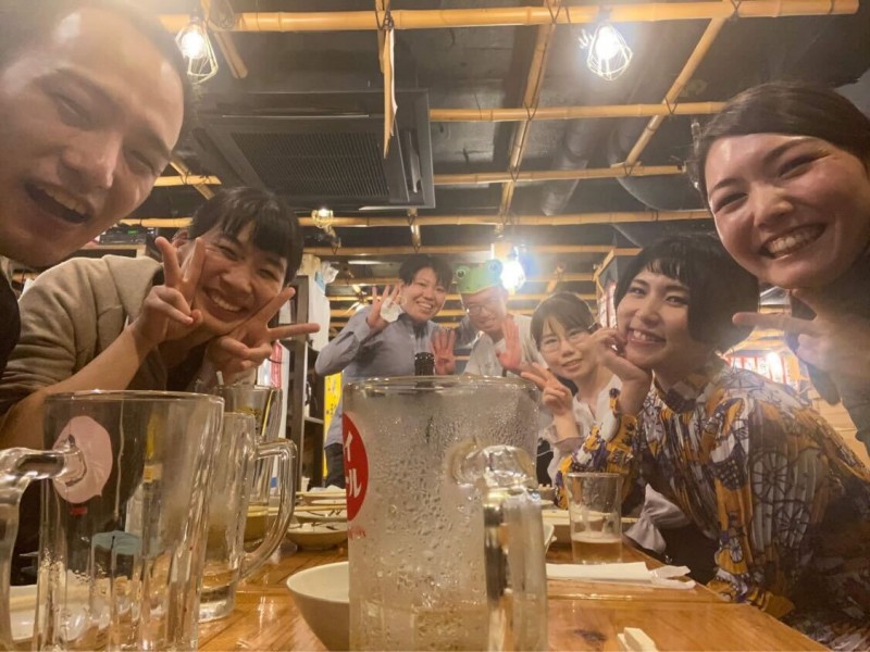 TSGで出会った仲間との飲み会(中央奥が橘木さん)
