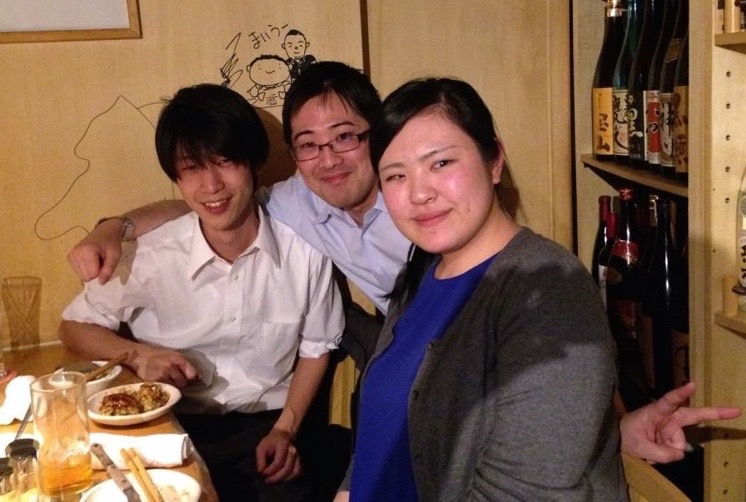 TFJで一緒に働いた事務局メンバー(鬼澤、阿久津さん、岡本さん)