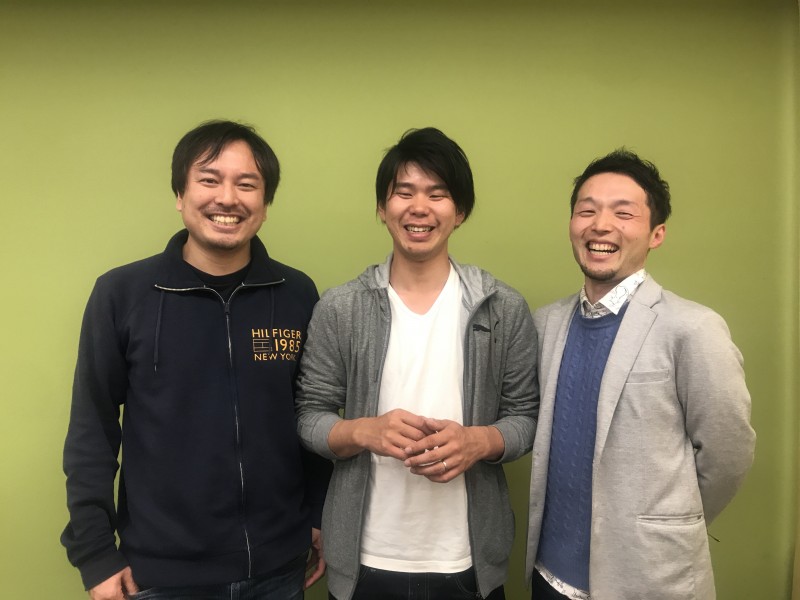 右から、チャリティサンタ清輔さん、つくばアグリチャレンジ伊藤さん、Chance For All中山さん