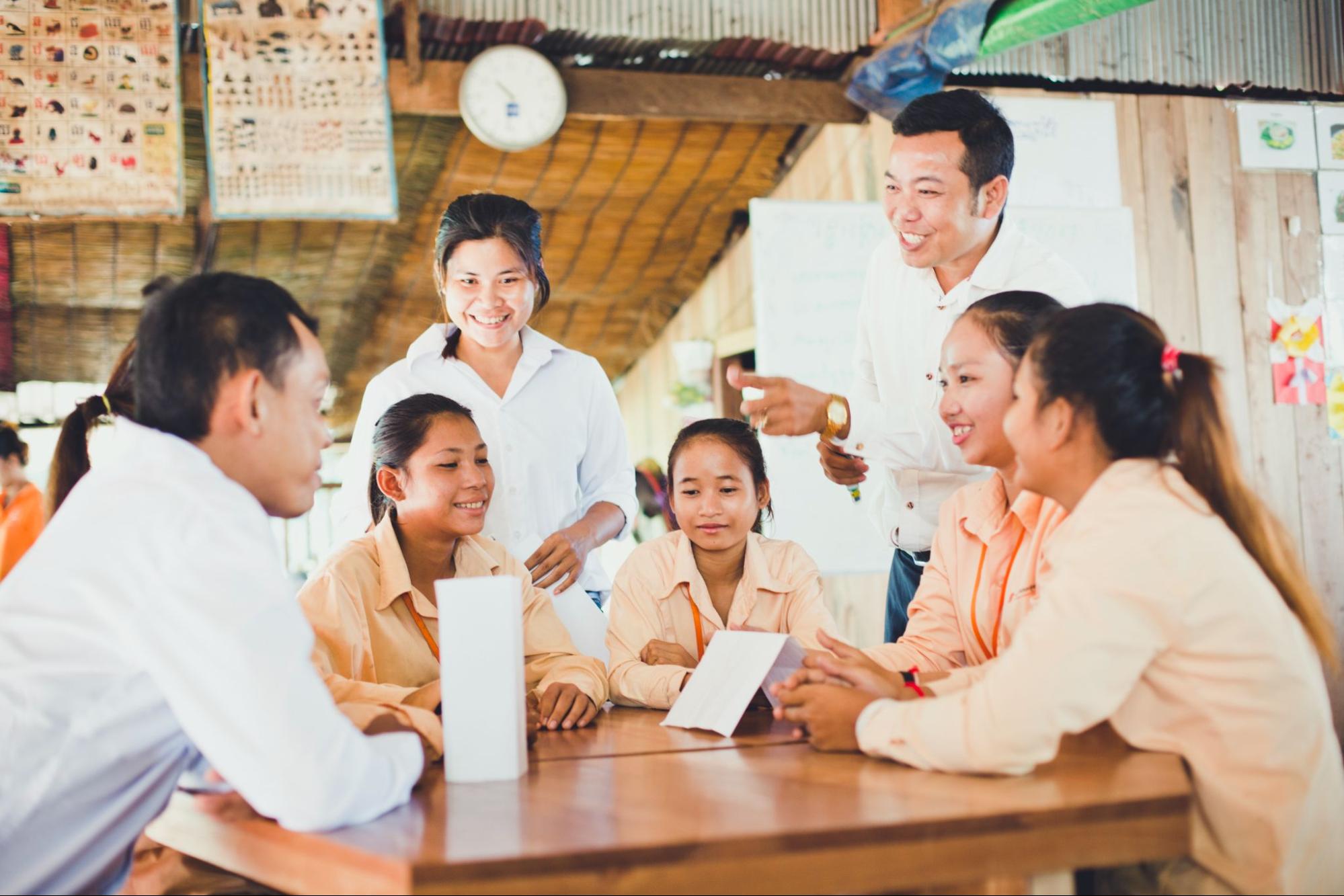 2015年から青木さんたちが始めた教師のトレーニング研修の様子