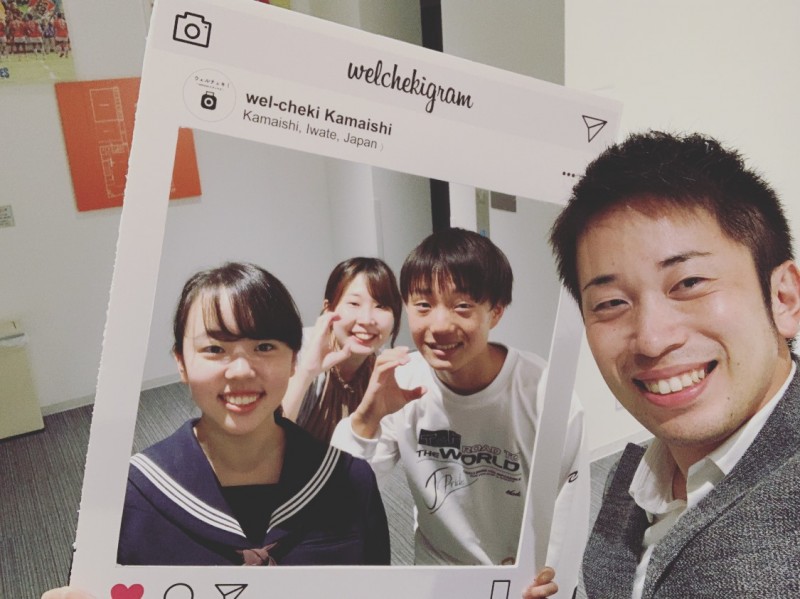 ラグビーワールドカップの企画に励む高校生