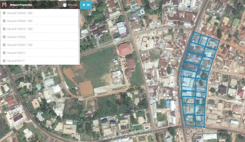 Bitlandの登記情報閲覧画面(BitlandのWEBサイトより)