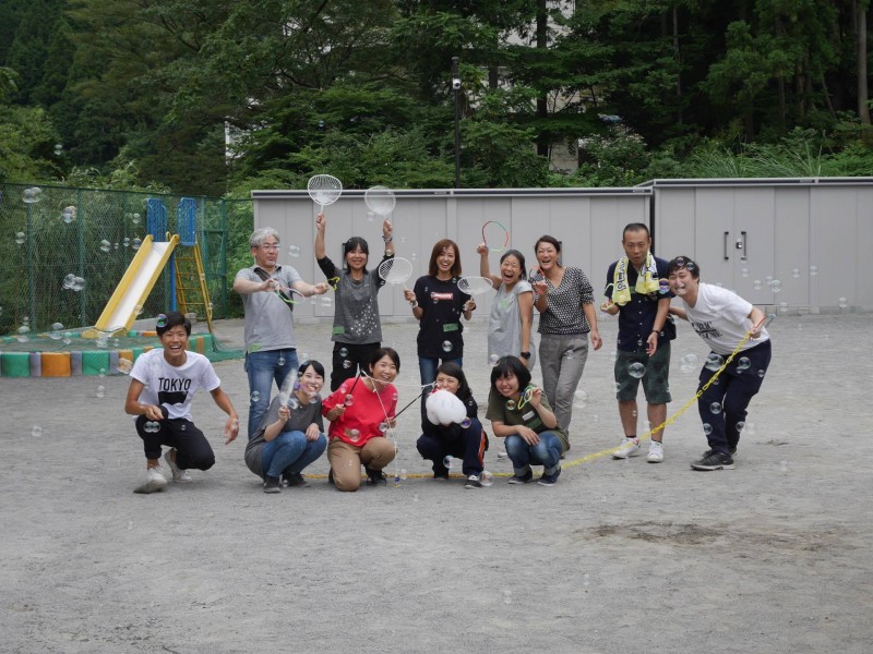 201707都内児童養護施設で子供と遊ぶイベント しゃぼんだま