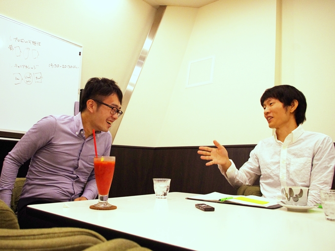 笠原さんと石川、対談の風景 笠原さんと石川、対談の風景